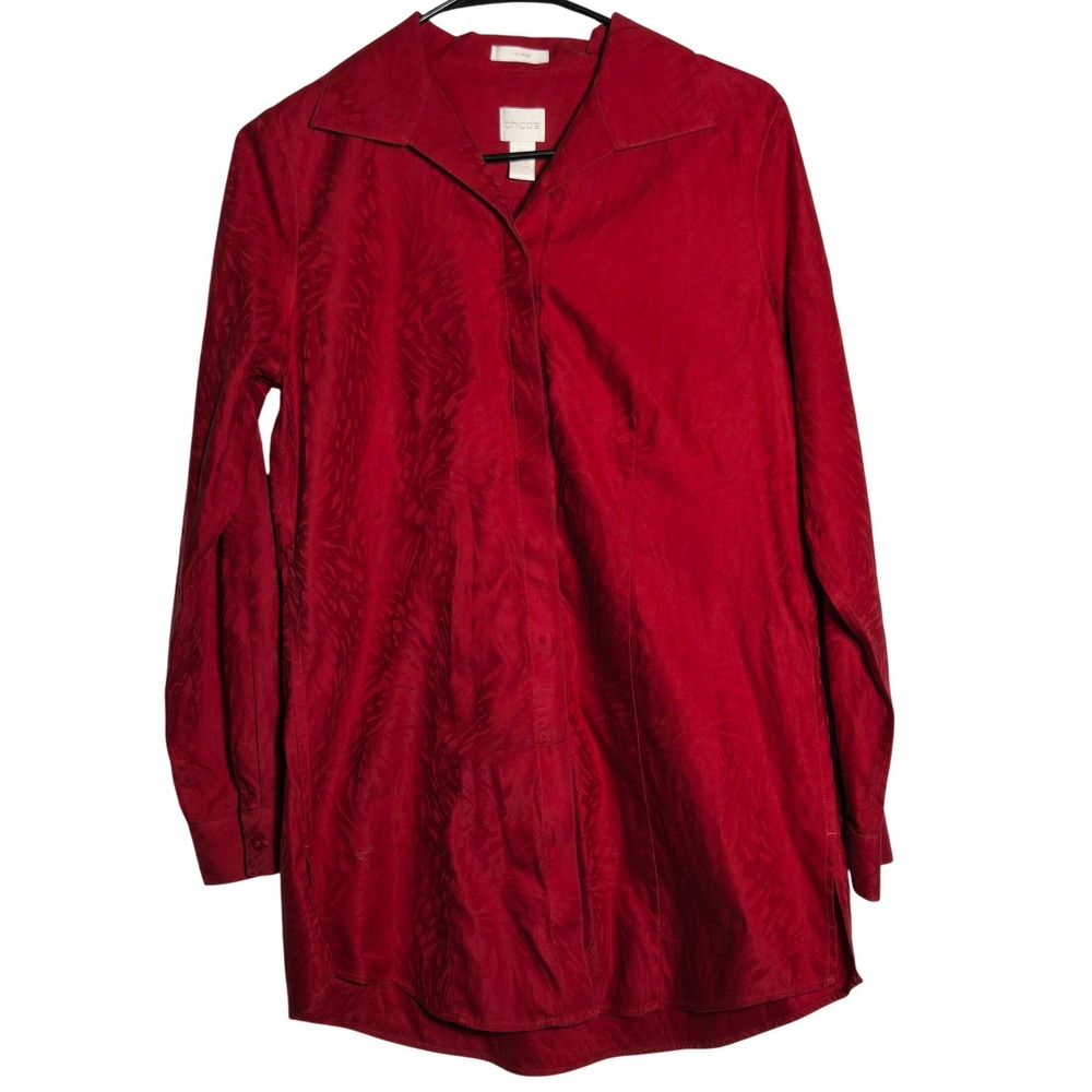 Chicos No Iron Long Sleeve Button Top Chicos 0 US Small Business Career Office